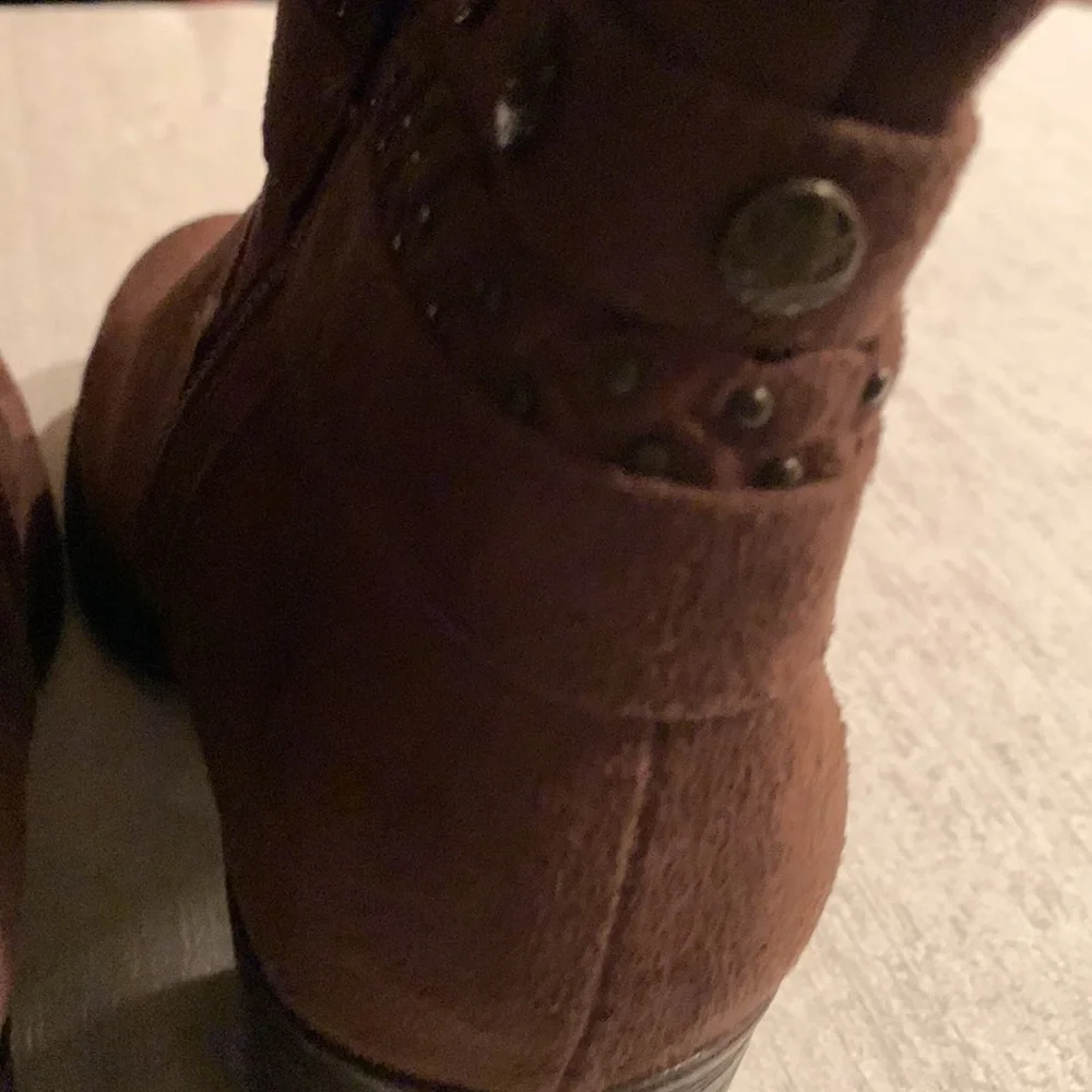 White Mountain Women’s Paulina Tall Knee High Brown Waxy Suedette Boots Size 9 - Picture 13 of 16